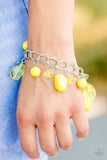 Seize The BAY - Yellow Bracelet - Paparazzi Accessories Bracelet Bedazzle Me Pretty Mobile Fashion Boutique