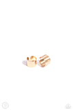 Seize the Chicness - Gold Cuff Earrings - Paparazzi Accessories Post Earrings Bedazzle Me Pretty Mobile Fashion Boutique
