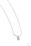 Seize the Initial - Silver - B Necklace - Paparazzi Accessories Necklace Bedazzle Me Pretty Mobile Fashion Boutique