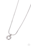 Seize the Initial - Silver - O Necklace - Paparazzi Accessories Necklace Bedazzle Me Pretty Mobile Fashion Boutique