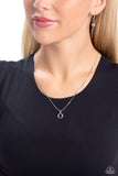 Seize the Initial - Silver - O Necklace - Paparazzi Accessories Necklace Bedazzle Me Pretty Mobile Fashion Boutique