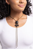 Seize the Serenity - Brass Necklace - Paparazzi Accessories Necklace Bedazzle Me Pretty Mobile Fashion Boutique