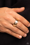 Seize the Sophistication - Gold Ring - Paparazzi Accessories Ring Bedazzle Me Pretty Mobile Fashion Boutique