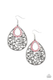 Seize The Stage - Pink Earrings - Paparazzi Accessories Earrings Bedazzle Me Pretty Mobile Fashion Boutique