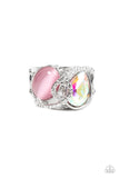 SELFIE-Indulgence - Pink Ring - Paparazzi Accessories Ring Bedazzle Me Pretty Mobile Fashion Boutique