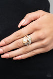 SELFIE-Made Millionaire - Gold Ring - Paparazzi Accessories Ring Bedazzle Me Pretty Mobile Fashion Boutique