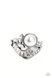 SELFIE-Made Millionaire - White Ring - Paparazzi Accessories Ring Bedazzle Me Pretty Mobile Fashion Boutique