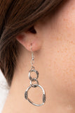 SELFIE-Made Woman - Silver Earrings - Paparazzi Accessories Earrings Bedazzle Me Pretty Mobile Fashion Boutique