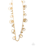 Selfie SHEEN - Gold Necklace - Paparazzi Accessories Necklace Bedazzle Me Pretty Mobile Fashion Boutique