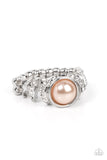 Selfie Status - Brown Ring - Paparazzi Accessories Ring Bedazzle Me Pretty Mobile Fashion Boutique