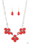 SELFIE-Worth - Red Necklace - Paparazzi Accessories Necklace Bedazzle Me Pretty Mobile Fashion Boutique