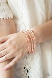 Sensational Shimmer - Copper Bracelet - Paparazzi Accessories Bracelet Bedazzle Me Pretty Mobile Fashion Boutique