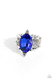 Sensational Sparkle - Blue Ring - Paparazzi Accessories Ring Bedazzle Me Pretty Mobile Fashion Boutique