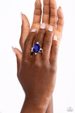 Sensational Sparkle - Blue Ring - Paparazzi Accessories Ring Bedazzle Me Pretty Mobile Fashion Boutique