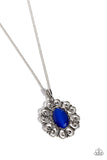 Sentimental Sabbatical - Blue Necklace - Paparazzi Accessories Necklace Bedazzle Me Pretty Mobile Fashion Boutique