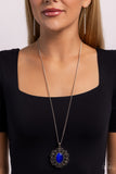 Sentimental Sabbatical - Blue Necklace - Paparazzi Accessories Necklace Bedazzle Me Pretty Mobile Fashion Boutique