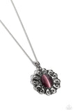 Sentimental Sabbatical - Purple Necklace - Paparazzi Accessories Necklace Bedazzle Me Pretty Mobile Fashion Boutique