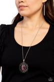 Sentimental Sabbatical - Purple Necklace - Paparazzi Accessories Necklace Bedazzle Me Pretty Mobile Fashion Boutique