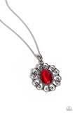Sentimental Sabbatical - Red Necklace - Paparazzi Accessories Necklace Bedazzle Me Pretty Mobile Fashion Boutique