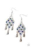 Sentimental Shimmer - Blue Earrings - Paparazzi Accessories Earrings Bedazzle Me Pretty Mobile Fashion Boutique
