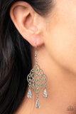 Sentimental Shimmer - Green Earrings - Paparazzi Accessories Earrings Bedazzle Me Pretty Mobile Fashion Boutique
