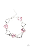 Sentimental Sweethearts - Pink Bracelet - Paparazzi Accessories Bracelet Bedazzle Me Pretty Mobile Fashion Boutique