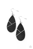 Sequoia Forest - Black Earrings - Paparazzi Accessories Earrings Bedazzle Me Pretty Mobile Fashion Boutique