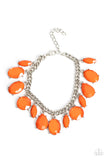 Serendipitous Shimmer - Orange Bracelet - Paparazzi Accessories Bracelet Bedazzle Me Pretty Mobile Fashion Boutique