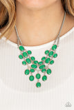 Serene Gleam - Green Necklace - Paparazzi Accessories Necklace Bedazzle Me Pretty Mobile Fashion Boutique