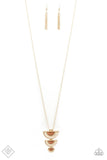Serene Sheen - Gold Necklace - Paparazzi Accessories Necklace Bedazzle Me Pretty Mobile Fashion Boutique
