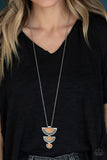 Serene Sheen - Orange Necklace - Paparazzi Accessories Necklace Bedazzle Me Pretty Mobile Fashion Boutique