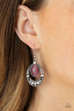 Serene Shimmer - Purple Earrings - Paparazzi Accessories Earrings Bedazzle Me Pretty Mobile Fashion Boutique