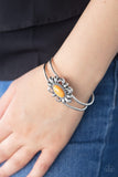 Serene Succulent - Orange Bracelet - Paparazzi Accessories Bracelet Bedazzle Me Pretty Mobile Fashion Boutique