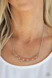 Serenely Scalloped - Orange Necklace - Paparazzi Accessories Necklace Bedazzle Me Pretty Mobile Fashion Boutique