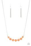 Serenely Scalloped - Orange Necklace - Paparazzi Accessories Necklace Bedazzle Me Pretty Mobile Fashion Boutique