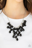 Serenely Scattered - Black Necklace - Paparazzi Accessories Necklace Bedazzle Me Pretty Mobile Fashion Boutique