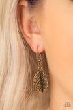Serenely Sequoia - Copper Necklace - Paparazzi Accessories Necklace Bedazzle Me Pretty Mobile Fashion Boutique