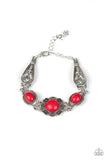 Serenely Southern - Red Bracelet - Paparazzi Accessories Bracelet Bedazzle Me Pretty Mobile Fashion Boutique
