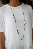 Serenely Springtime - Blue Necklace - Paparazzi Accessories Necklace Bedazzle Me Pretty Mobile Fashion Boutique