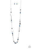 Serenely Springtime - Blue Necklace - Paparazzi Accessories Necklace Bedazzle Me Pretty Mobile Fashion Boutique