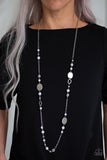 Serenely Springtime - Silver Necklace - Paparazzi Accessories Necklace Bedazzle Me Pretty Mobile Fashion Boutique