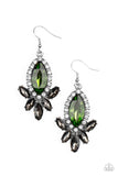 Serving Up Sparkle - Green Earrings - Paparazzi Accessories Earrings Bedazzle Me Pretty Mobile Fashion Boutique