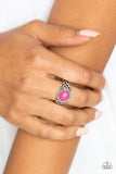 Set In Stone - Pink Ring - Paparazzi Accessories Ring Bedazzle Me Pretty Mobile Fashion Boutique