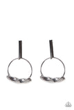 Set Into Motion - Black Post Earrings - Paparazzi Accessories Post Earrings Bedazzle Me Pretty Mobile Fashion Boutique