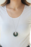 Setting The Fashion - Green Necklace - Paparazzi Accessories Necklace Bedazzle Me Pretty Mobile Fashion Boutique
