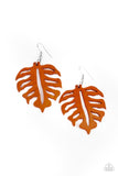 Shake Your PALMS PALMS - Orange Earrings - Paparazzi Accessories Earrings Bedazzle Me Pretty Mobile Fashion Boutique