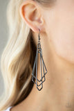 Shape Shifting Shimmer - Black Earrings - Paparazzi Accessories Earrings Bedazzle Me Pretty Mobile Fashion Boutique