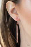 Shapely Silhouettes - Copper Necklace - Paparazzi Accessories Necklace Bedazzle Me Pretty Mobile Fashion Boutique