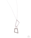 Shapely Silhouettes - Silver Necklace - Paparazzi Accessories Necklace Bedazzle Me Pretty Mobile Fashion Boutique