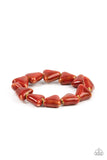 SHARK Out of Water - Red Bracelet - Paparazzi Accessories Bracelet Bedazzle Me Pretty Mobile Fashion Boutique